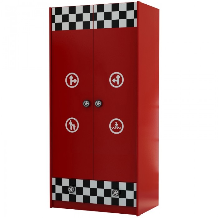 Dulap haine Sifonier Race Cars Monza 2 usi - Premium MDF Ultra High Gloss 